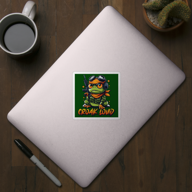 Croak Loud: Angry Frog T-Shirt for the Bold by chems eddine